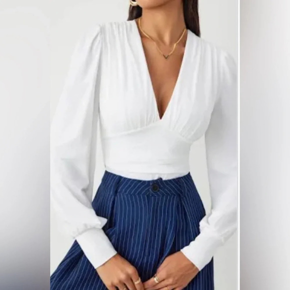 NWT Cider White Bodysuit Top - Picture 8 of 9